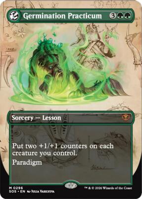 Germination Practicum (Borderless) card from Secrets of Strixhaven