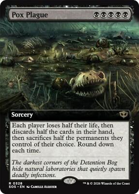 Pox Plague (Extended Art) card from Secrets of Strixhaven