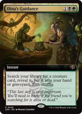 Dina's Guidance (Extended Art) card from Secrets of Strixhaven
