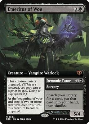 Emeritus of Woe (Extended Art) card from Secrets of Strixhaven