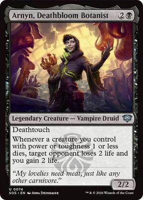 Arnyn, Deathbloom Botanist card from Secrets of Strixhaven