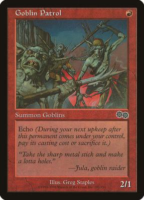 Goblin Patrol card from Urza's Saga