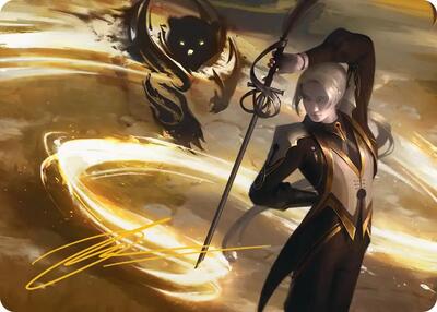 Rapier Wit Art Card (Gold-Stamped Signature) card from Art Series: Secrets of Strixhaven