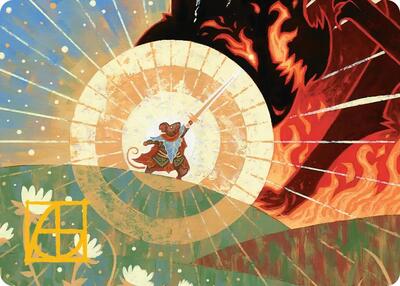 Repel Calamity Art Card (Gold-Stamped Signature) card from Art Series: Secrets of Strixhaven