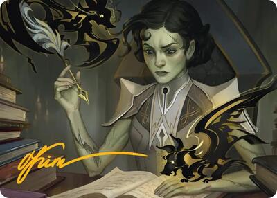 Eternal Student Art Card (Gold-Stamped Signature) card from Art Series: Secrets of Strixhaven