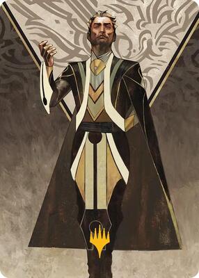 Ral Zarek, Guest Lecturer Art Card (Gold-Stamped Planeswalker Symbol) card from Art Series: Secrets of Strixhaven