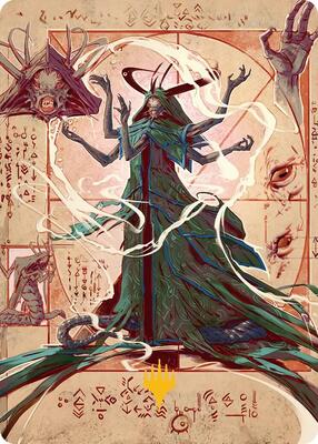 Tragedy Feaster Art Card (Gold-Stamped Planeswalker Symbol) card from Art Series: Secrets of Strixhaven