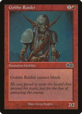 Goblin Raider card from Urza's Saga