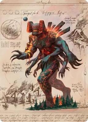 Magmablood Archaic Art Card card from Art Series: Secrets of Strixhaven