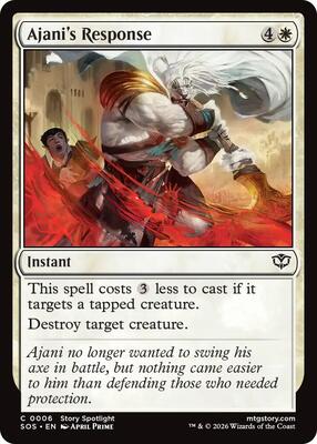 Ajani's Response card from Secrets of Strixhaven