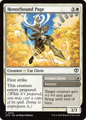 Honorbound Page card from Secrets of Strixhaven