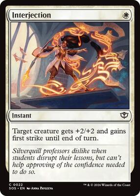 Interjection card from Secrets of Strixhaven