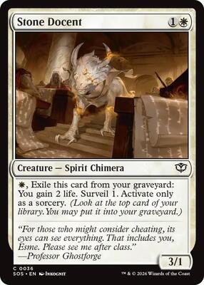 Stone Docent card from Secrets of Strixhaven