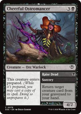 Cheerful Osteomancer card from Secrets of Strixhaven
