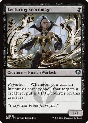 Lecturing Scornmage card from Secrets of Strixhaven