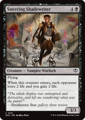 Sneering Shadewriter card from Secrets of Strixhaven