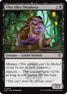 Ulna Alley Shopkeep card from Secrets of Strixhaven