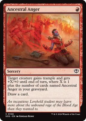 Ancestral Anger card from Secrets of Strixhaven