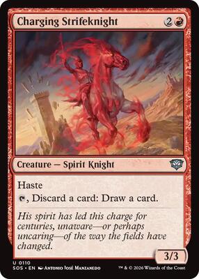 Charging Strifeknight card from Secrets of Strixhaven