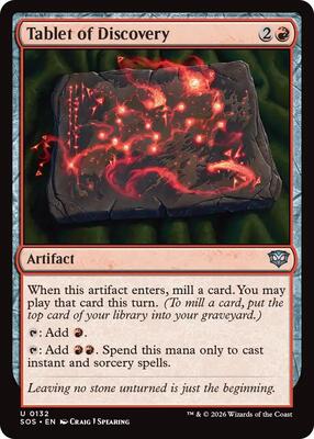 Tablet of Discovery card from Secrets of Strixhaven