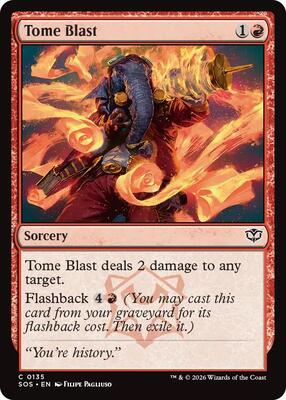 Tome Blast card from Secrets of Strixhaven