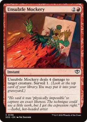 Unsubtle Mockery card from Secrets of Strixhaven