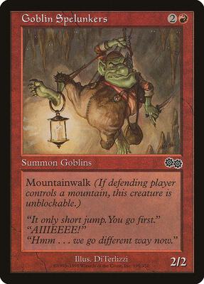 Goblin Spelunkers card from Urza's Saga
