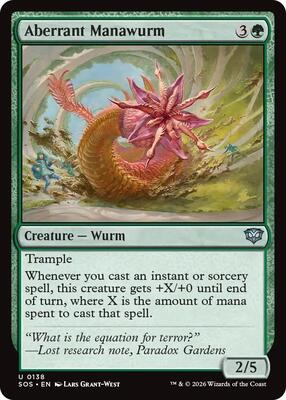 Aberrant Manawurm card from Secrets of Strixhaven
