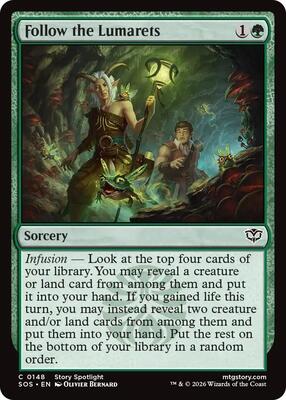 Follow the Lumarets card from Secrets of Strixhaven