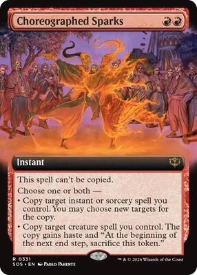 Choreographed Sparks (Extended Art) card from Secrets of Strixhaven