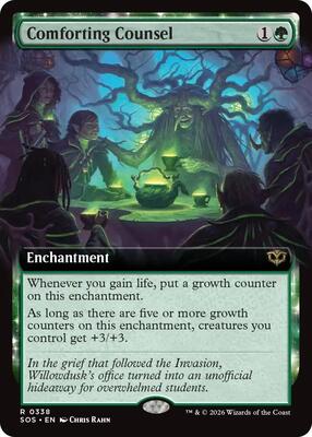Comforting Counsel (Extended Art) card from Secrets of Strixhaven