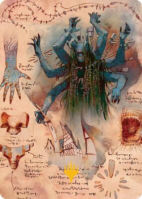 The Dawning Archaic Art Card (Gold-Stamped Planeswalker Symbol) card from Art Series: Secrets of Strixhaven