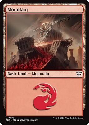 Mountain (0278) card from Secrets of Strixhaven