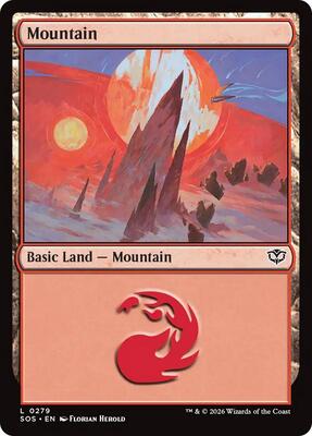 Mountain (0279) card from Secrets of Strixhaven