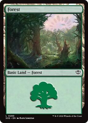 Forest (0280) card from Secrets of Strixhaven