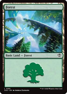 Forest (0281) card from Secrets of Strixhaven
