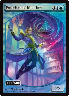 Emeritus of Ideation (Retro Frame) (Serial Numbered) (Double Rainbow Foil) card from Secrets of Strixhaven