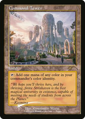 Command Tower (Strixhaven: Omens of Chaos) card from Media Promos