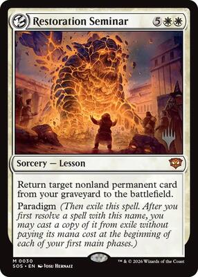 Restoration Seminar card from Promo Pack: Secrets of Strixhaven