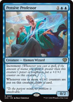 Pensive Professor card from Promo Pack: Secrets of Strixhaven