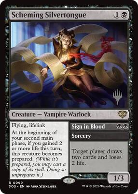 Scheming Silvertongue card from Promo Pack: Secrets of Strixhaven