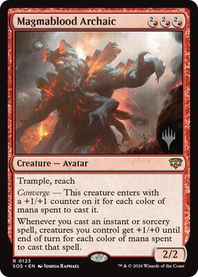 Magmablood Archaic card from Promo Pack: Secrets of Strixhaven