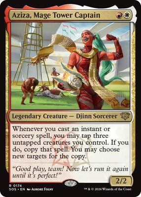 Aziza, Mage Tower Captain card from Promo Pack: Secrets of Strixhaven
