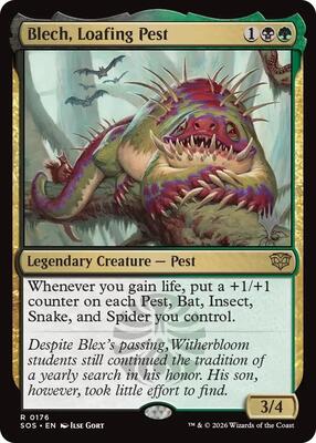 Blech, Loafing Pest card from Promo Pack: Secrets of Strixhaven
