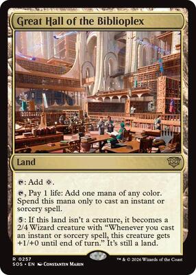 Great Hall of the Biblioplex card from Promo Pack: Secrets of Strixhaven