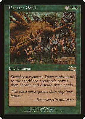 Greater Good card from Urza's Saga