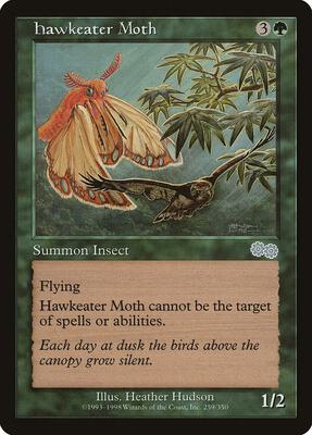 Hawkeater Moth card from Urza's Saga