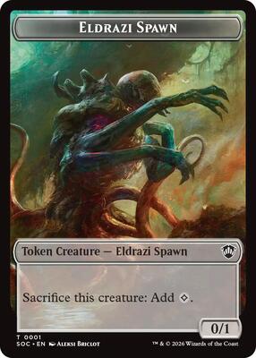 Eldrazi Spawn // Worm Double-Sided Token card from Commander: Secrets of Strixhaven