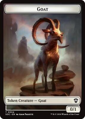Goat // Fungus Beast Double-Sided Token card from Commander: Secrets of Strixhaven