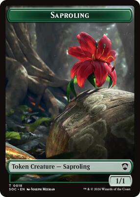 Saproling // Pest (0023) Double-Sided Token card from Commander: Secrets of Strixhaven